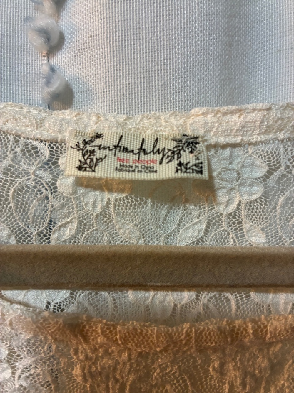 Free People Intimately Keep it Simple lace baby tee size medium - Picture 6 of 10